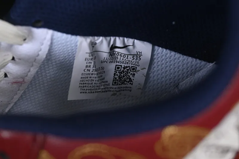All categories Nk Air Force 1 Air Force series Nk Air Force 1 Low Air Force low top Nike Air Force 1'07 Low Year of the Horse limited edition Ruicai Xiangyun gold pattern Air Force 1 low top casual sneakers NH0601-535